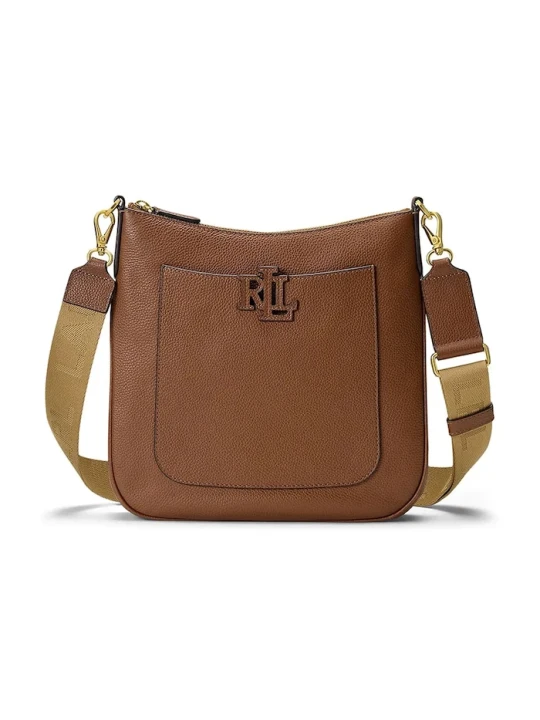 Zdjęcie produktu Lauren Ralph Lauren torebka crossbody damska skórzana brązowy