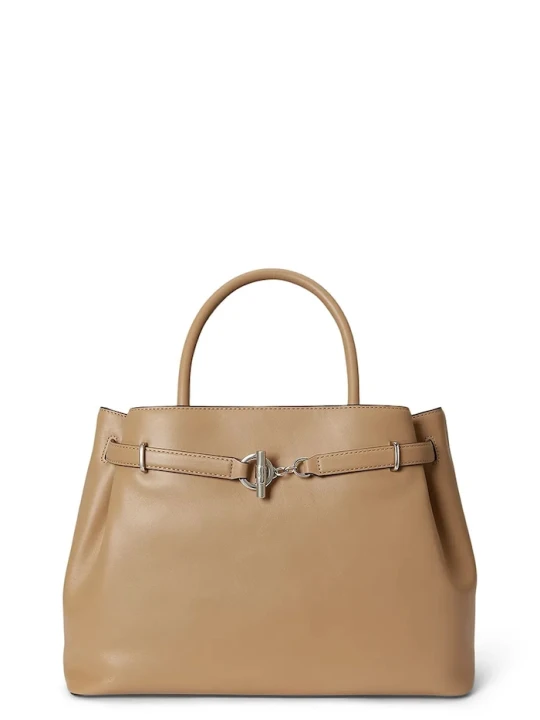 Zdjęcie produktu Lauren Ralph Lauren torebka crossbody damska skórzana beżowy