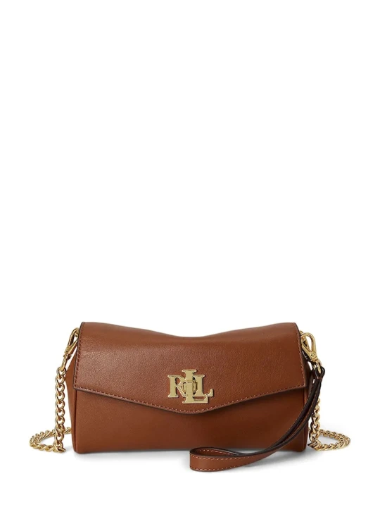 Zdjęcie produktu Lauren Ralph Lauren torebka crossbody damska skórzana brązowy