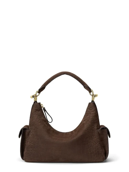 Zdjęcie produktu Lauren Ralph Lauren torebka crossbody damska skórzana brązowy