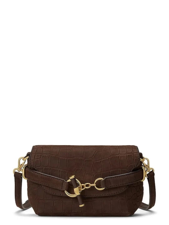 Zdjęcie produktu Lauren Ralph Lauren torebka crossbody damska skórzana brązowy
