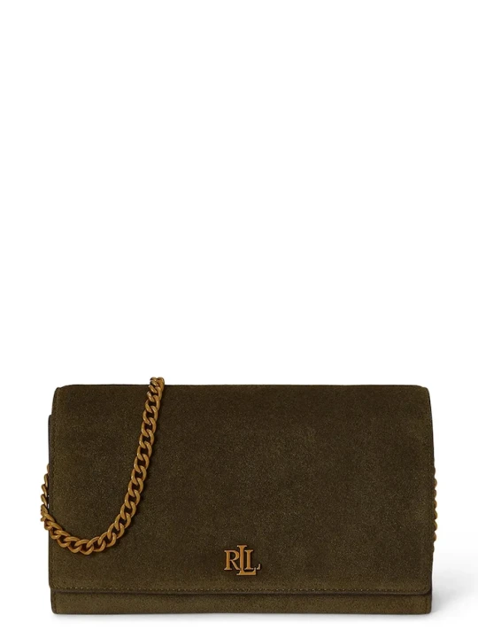 Zdjęcie produktu Lauren Ralph Lauren torebka crossbody damska zamszowa zielony