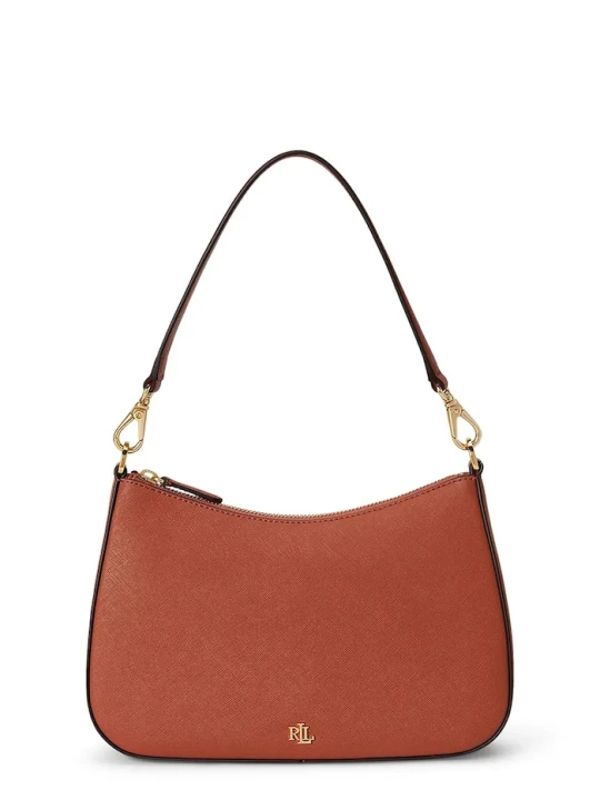 Zdjęcie produktu Lauren Ralph Lauren torebka hobo damska skórzana brązowy