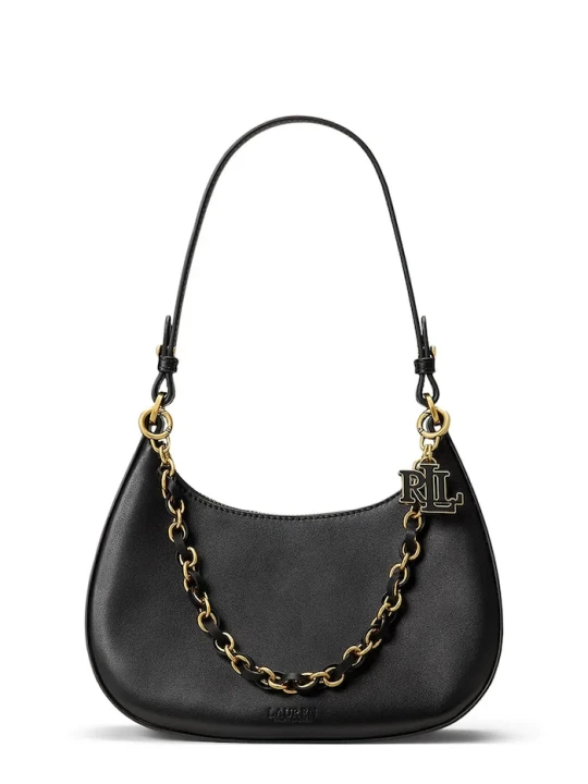 Zdjęcie produktu Lauren Ralph Lauren torebka hobo damska skórzana czarny
