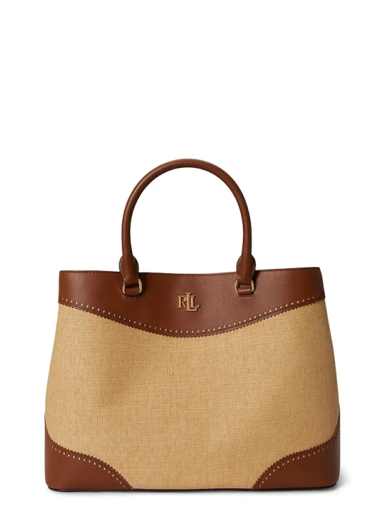 Zdjęcie produktu Lauren Ralph Lauren torebka shopper damska skórzana brązowy