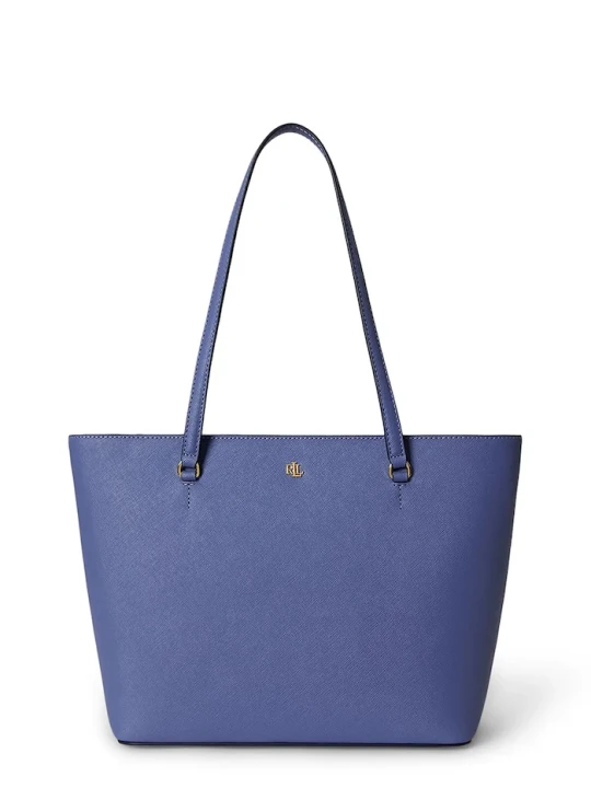 Zdjęcie produktu Lauren Ralph Lauren torebka shopper damska skórzana niebieski