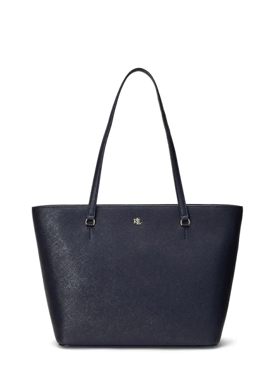 Zdjęcie produktu Lauren Ralph Lauren torebka shopper damska skórzana granatowy