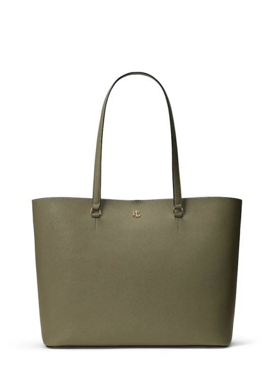 Zdjęcie produktu Lauren Ralph Lauren torebka shopper damska skórzana zielony