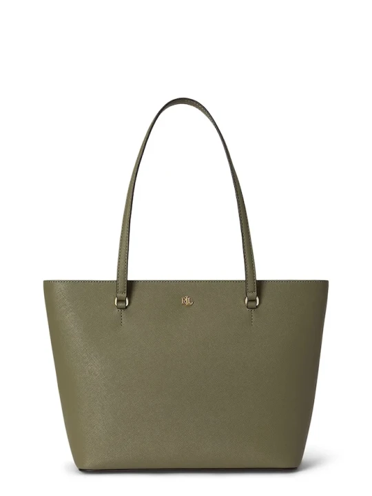Zdjęcie produktu Lauren Ralph Lauren torebka shopper damska skórzana zielony