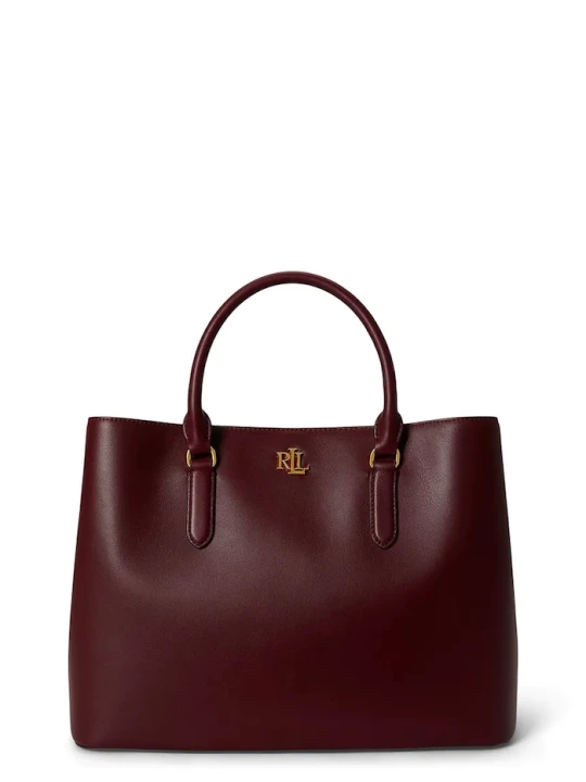 Zdjęcie produktu Lauren Ralph Lauren torebka shopper damska skórzana bordowy