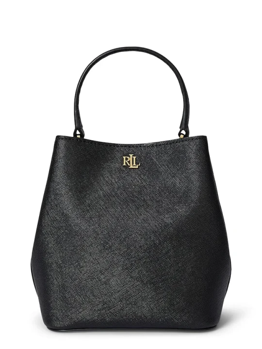 Zdjęcie produktu Lauren Ralph Lauren torebka worek damska skórzana czarny