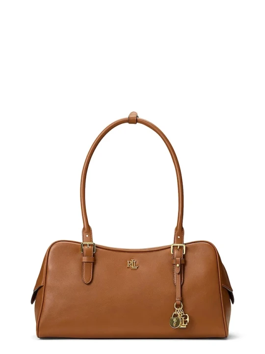 Zdjęcie produktu Lauren Ralph Lauren torebka bagietka damska skórzana brązowy