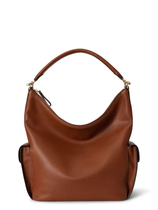 Zdjęcie produktu Lauren Ralph Lauren torebka tote damska skórzana brązowy