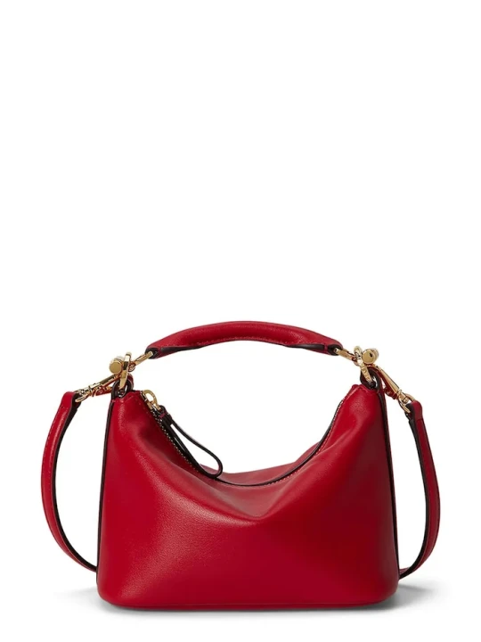 Zdjęcie produktu Lauren Ralph Lauren torebka crossbody damska skórzana czerwony