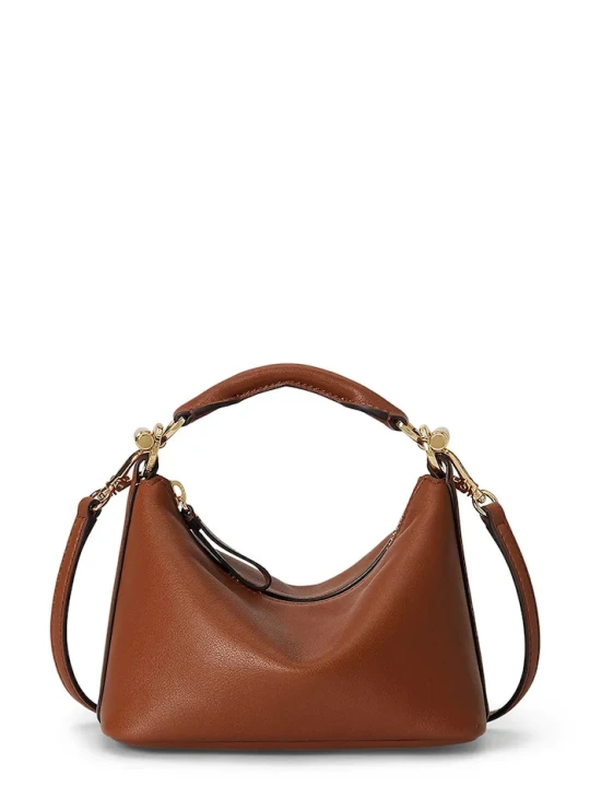Zdjęcie produktu Lauren Ralph Lauren torebka crossbody damska skórzana brązowy