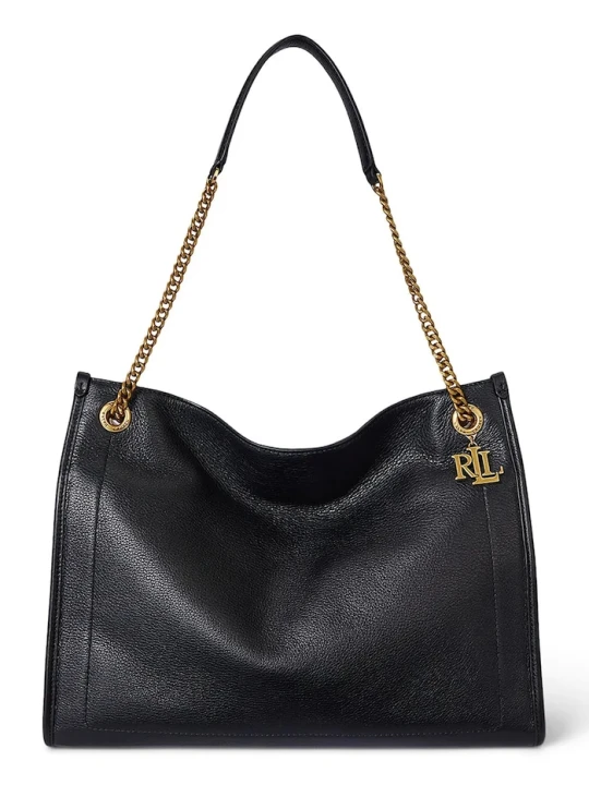 Zdjęcie produktu Lauren Ralph Lauren torebka skórzana czarny