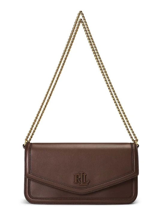 Zdjęcie produktu Lauren Ralph Lauren torebka skórzana brązowy