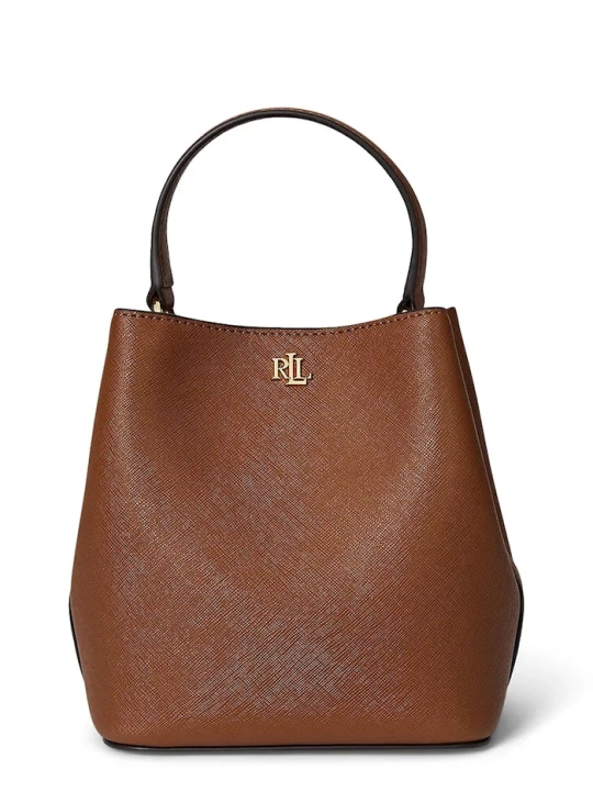Zdjęcie produktu Lauren Ralph Lauren torebka worek damska skórzana brązowy