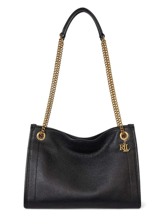 Zdjęcie produktu Lauren Ralph Lauren torebka skórzana czarny