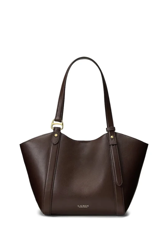 Zdjęcie produktu Lauren Ralph Lauren torebka tote damska skórzana brązowy