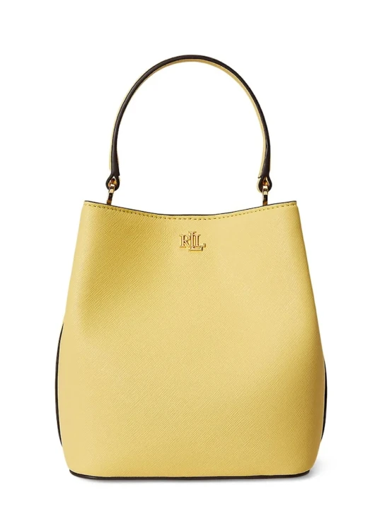Zdjęcie produktu Lauren Ralph Lauren torebka worek damska skórzana żółty