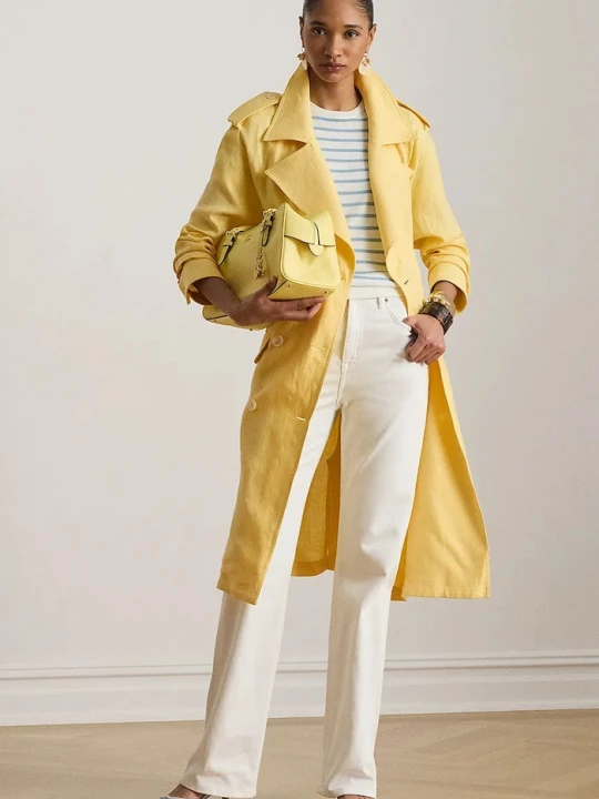 Zdjęcie produktu Lauren Ralph Lauren trencz damski lniany żółty