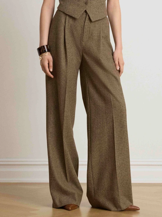 Zdjęcie produktu LAUREN RALPH LAUREN Wełniane spodnie | Relaxed fit brązowy