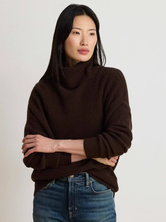 Zdjęcie produktu LAUREN RALPH LAUREN Wełniany golf | Oversize fit | z dodatkiem kaszmiru brązowy
