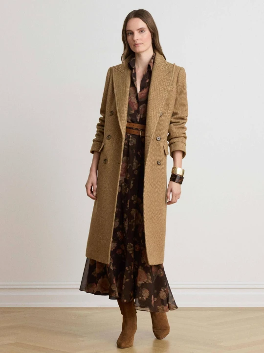 Zdjęcie produktu LAUREN RALPH LAUREN Wełniany płaszcz beżowy