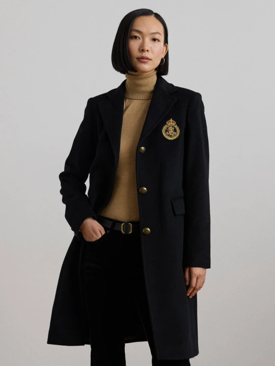 Zdjęcie produktu LAUREN RALPH LAUREN Wełniany płaszcz | z dodatkiem kaszmiru czarny