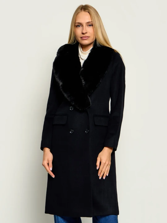 Zdjęcie produktu LAUREN RALPH LAUREN Wełniany płaszcz | z dodatkiem kaszmiru czarny