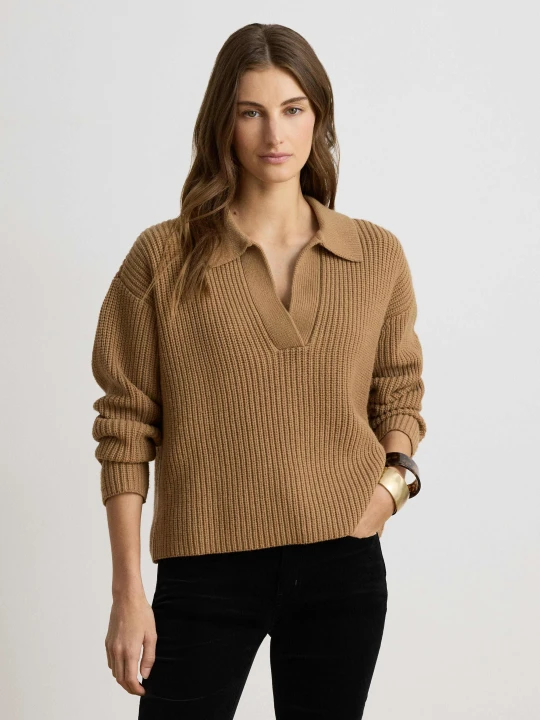 Zdjęcie produktu LAUREN RALPH LAUREN Wełniany sweter | Relaxed fit camel