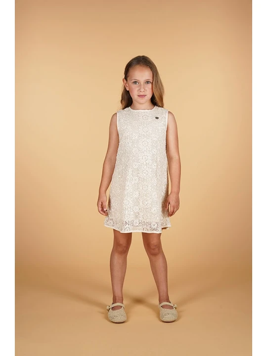 Zdjęcie produktu Le Chic Sukienka "Sunbeam" w kolorze kremowym rozmiar: 152