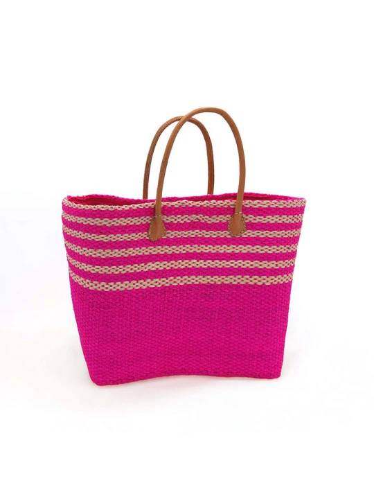 Zdjęcie produktu Le Comptoir de la Plage Torba plażowa "Amoroni" w kolorze różowym - 35 x 35 x 20 cm rozmiar: onesize