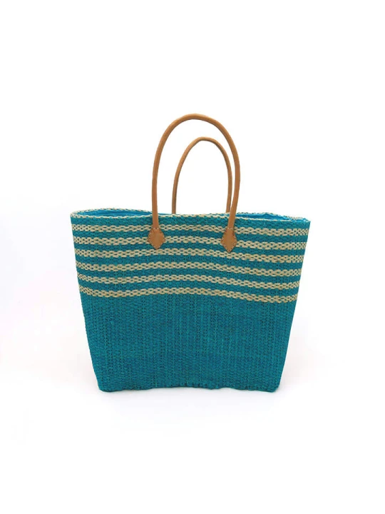Zdjęcie produktu Le Comptoir de la Plage Torba plażowa "Amoroni" w kolorze turkusowym - 35 x 35 x 20 cm rozmiar: onesize