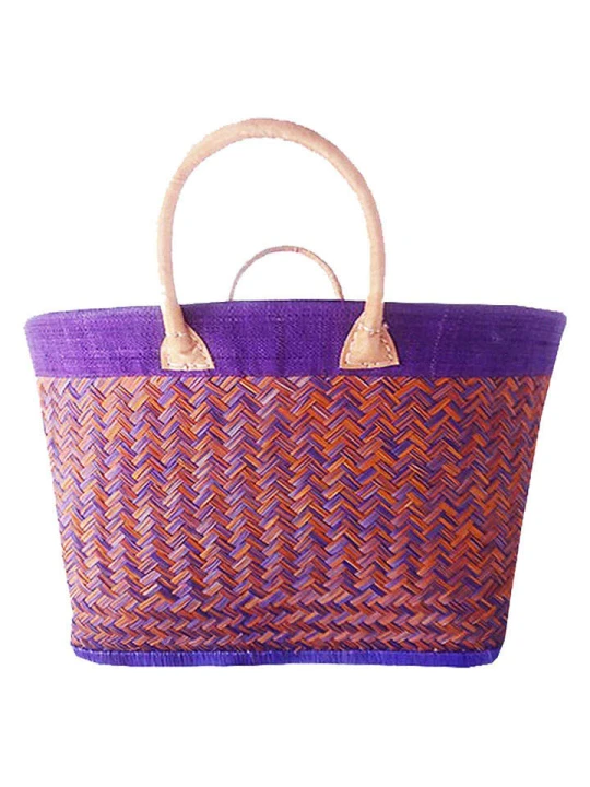 Zdjęcie produktu Le Comptoir de la Plage Torba plażowa "Antaly" w kolorze fioletowym - 55 x 30 x 20 cm rozmiar: onesize
