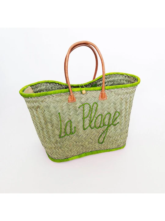 Zdjęcie produktu Le Comptoir de la Plage Torba plażowa "Pasika" w kolorze beżowo-zielonym - 40 x 35 x 20 cm rozmiar: onesize