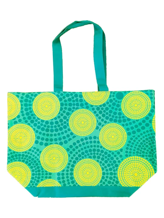 Zdjęcie produktu Le Comptoir de la Plage Torba plażowa "Sac" w kolorze turkusowo-żółtym - 58 x 35 x 23 cm rozmiar: onesize
