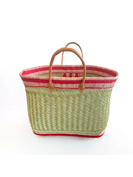 Zdjęcie produktu Le Comptoir de la Plage Torba plażowa "Sava" w kolorze beżowo-czerwonym - 45 x 40 x 20 cm rozmiar: onesize