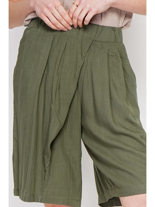 Zdjęcie produktu Le Jardin du Lin Bermudy w kolorze khaki rozmiar: 42