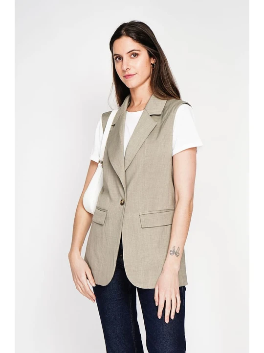 Zdjęcie produktu Le Jardin du Lin Kamizelka w kolorze khaki rozmiar: 42