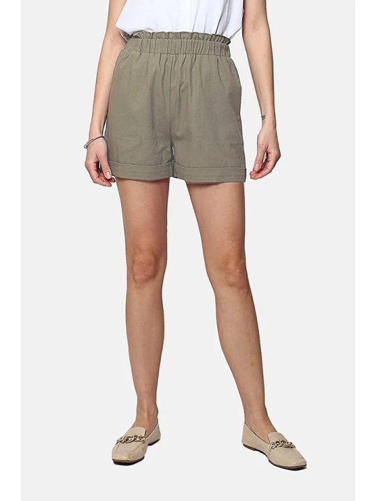 Zdjęcie produktu Le Jardin du Lin Lniane szorty w kolorze khaki rozmiar: 36