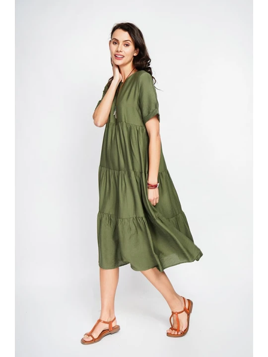 Zdjęcie produktu Le Jardin du Lin Sukienka w kolorze khaki rozmiar: 42