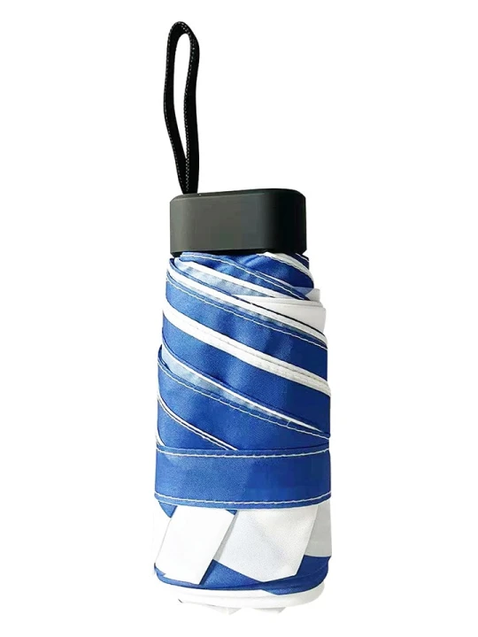 Zdjęcie produktu Le Monde du Parapluie Parasol w kolorze niebiesko-białym - Ø 93 cm rozmiar: onesize