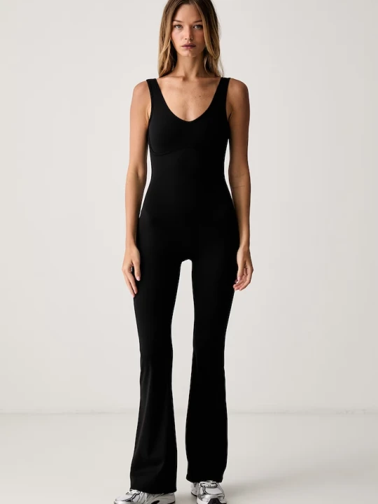 Zdjęcie produktu Le Privé kombinezon damski COMFORT FLARE JUMPSUIT czarny