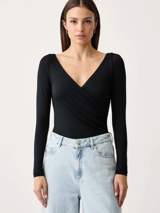 Zdjęcie produktu Le Privé longsleeve damski z modalem MARIETTE TOP NOIR czarny