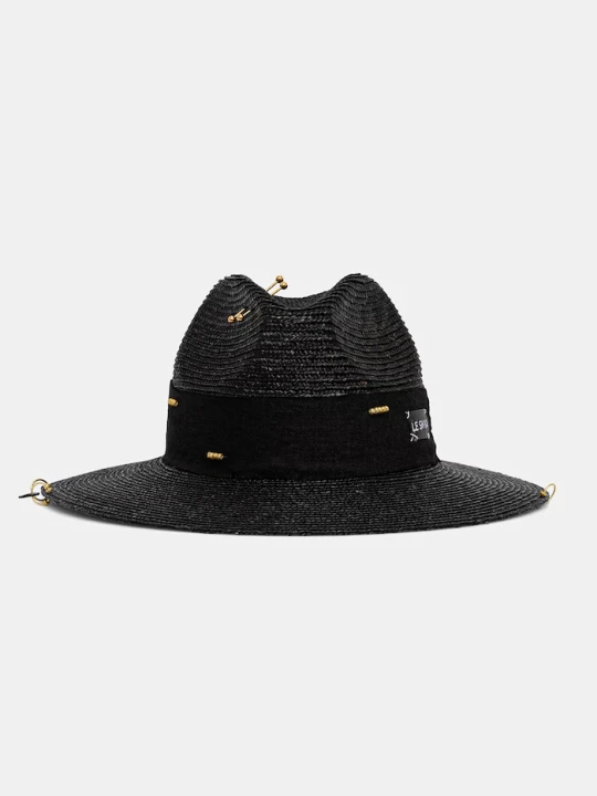 Zdjęcie produktu LE SH KA headwear LE SH KA kapelusz słomkowy pleciony Black Fedora