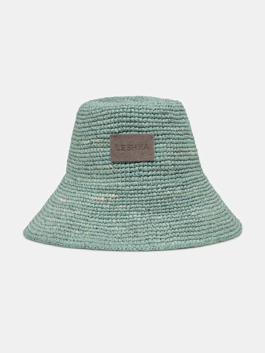 Zdjęcie produktu LE SH KA headwear kapelusz damski pleciony Blue Bucket Hat zielony
