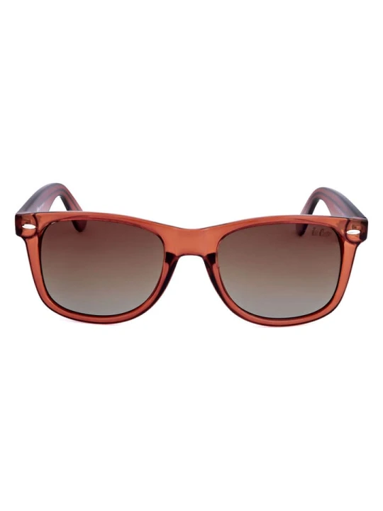 Zdjęcie produktu Lee Cooper Okulary przeciwsłoneczne unisex w kolorze jasnobrązowym rozmiar: 52