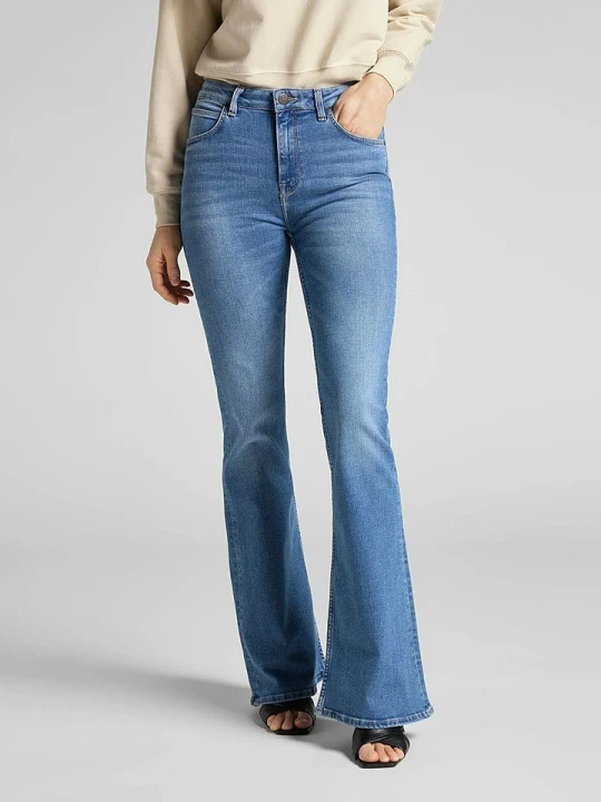 Zdjęcie produktu Lee Dżinsy "Breese" - Bootcut - w kolorze niebieskim rozmiar: W27/L31